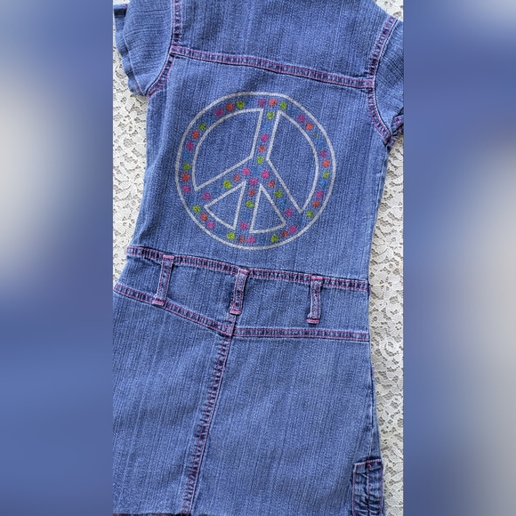 Denim Psychedelic Y2K Girls Dress - Picture 7 of 8